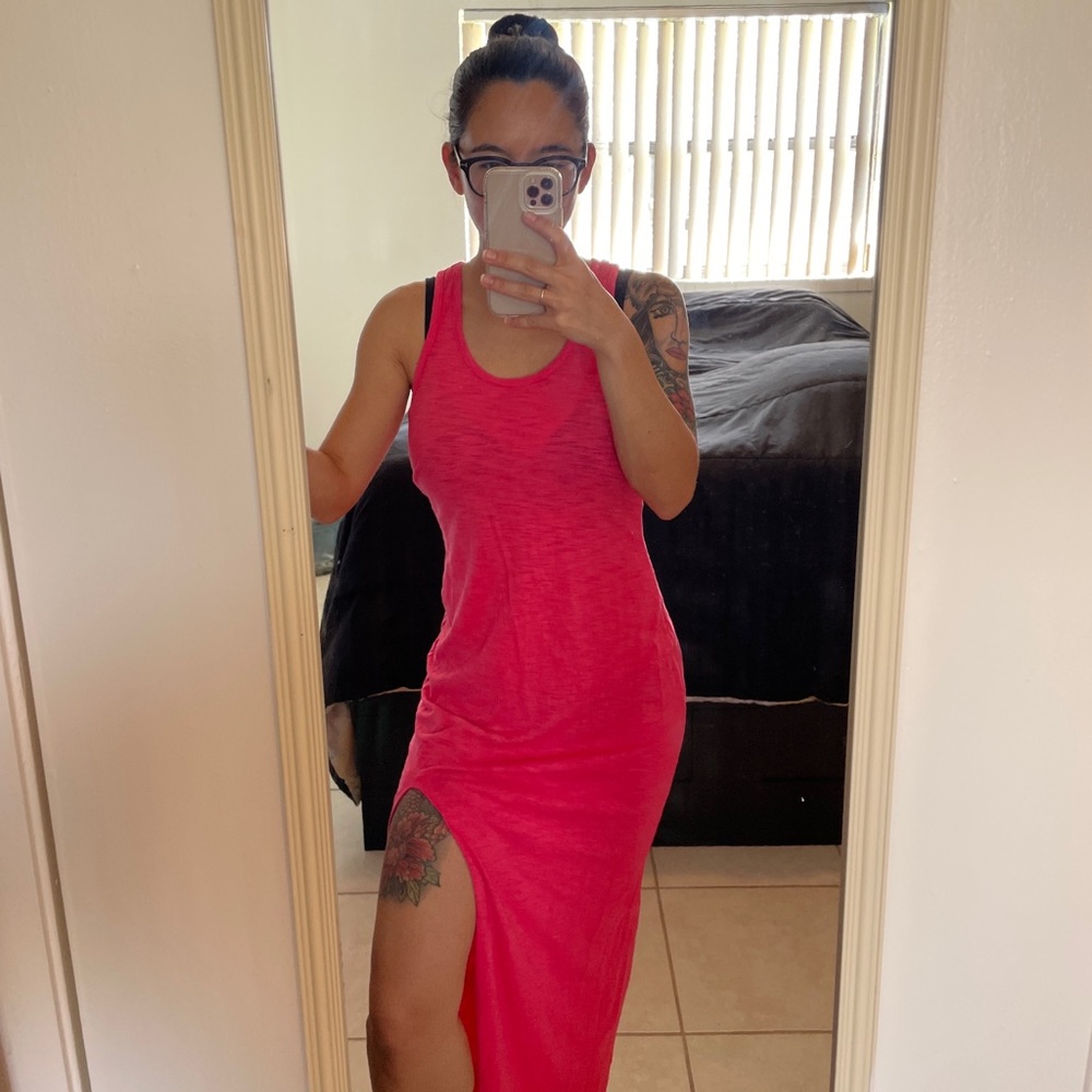 Express pink maxi dress